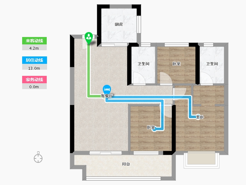 河南省-南阳市-华侨城纯水岸-73.10-户型库-动静线