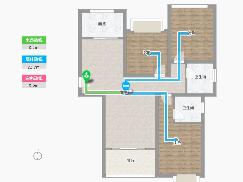 湖南省-湘潭市-天元海棠印象-93.28-户型库-动静线