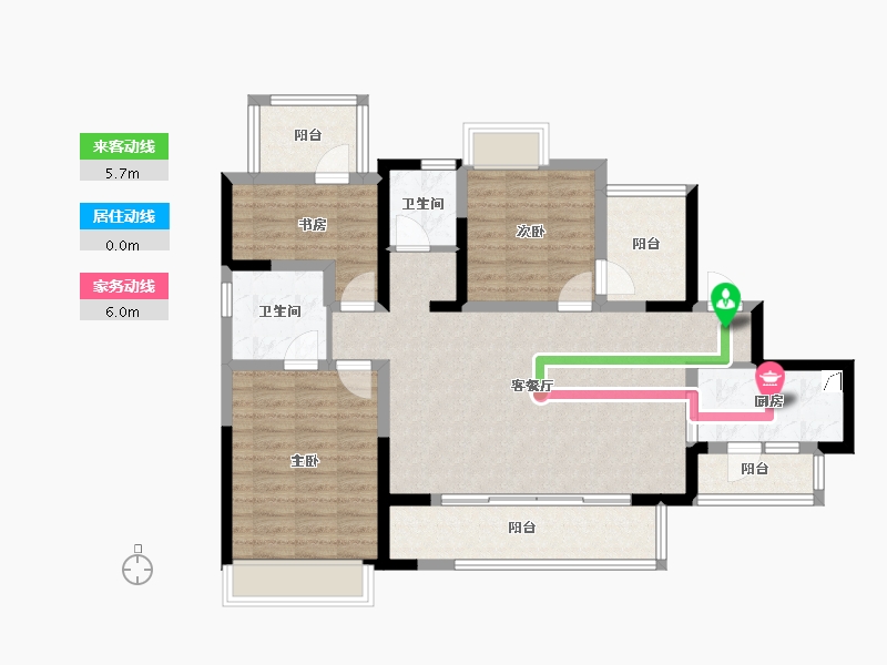 四川省-成都市-融创春风十里-98.45-户型库-动静线