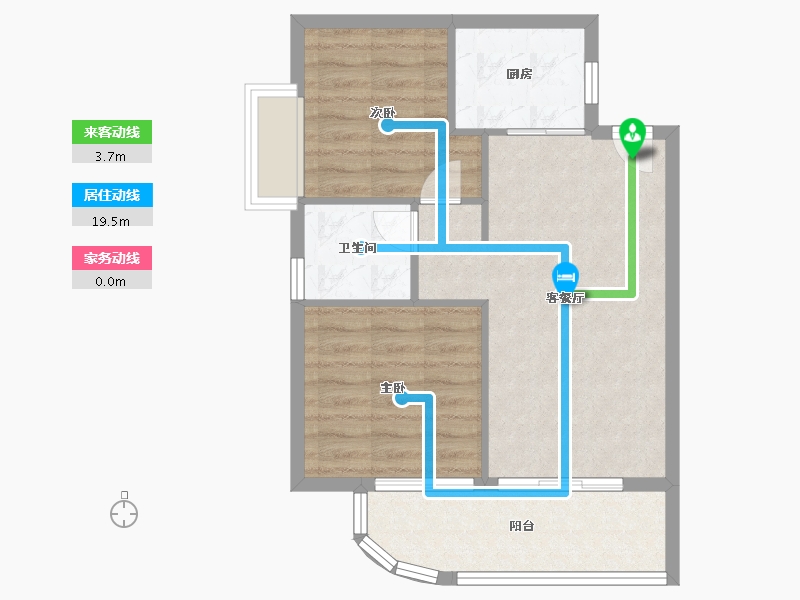 福建省-漳州市-高登喜岸二期-59.20-户型库-动静线