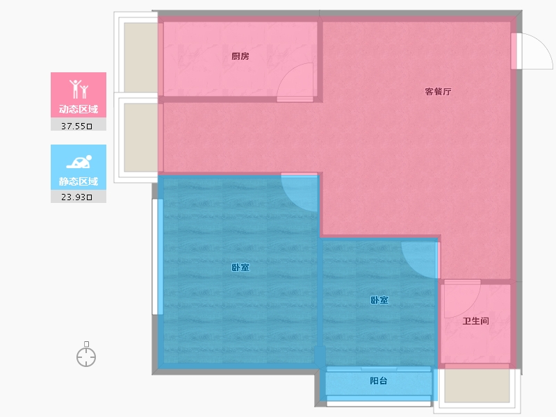 河南省-南阳市-亿安天下城-55.88-户型库-动静分区