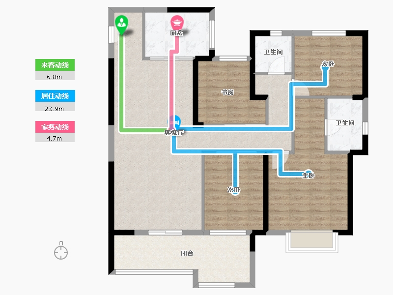 河南省-洛阳市-蓝光钰泷府-113.04-户型库-动静线