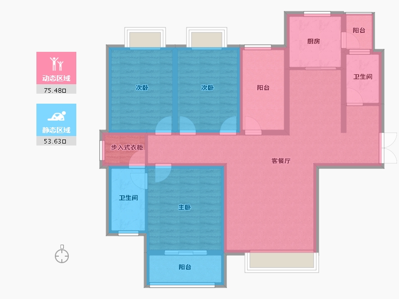 河南省-洛阳市-鼎盛国际-114.90-户型库-动静分区