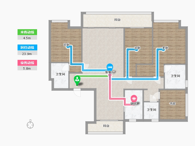 云南省-昆明市-融创文旅城-165.00-户型库-动静线