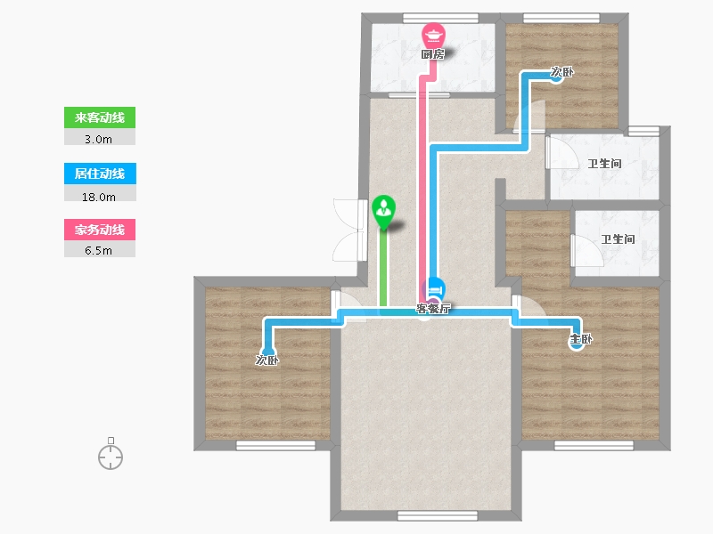 新疆维吾尔自治区-克拉玛依市-泰富嘉园-120.00-户型库-动静线