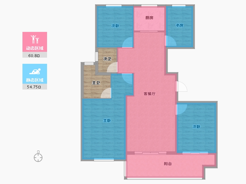 江苏省-镇江市-天怡·紫宸-113.63-户型库-动静分区