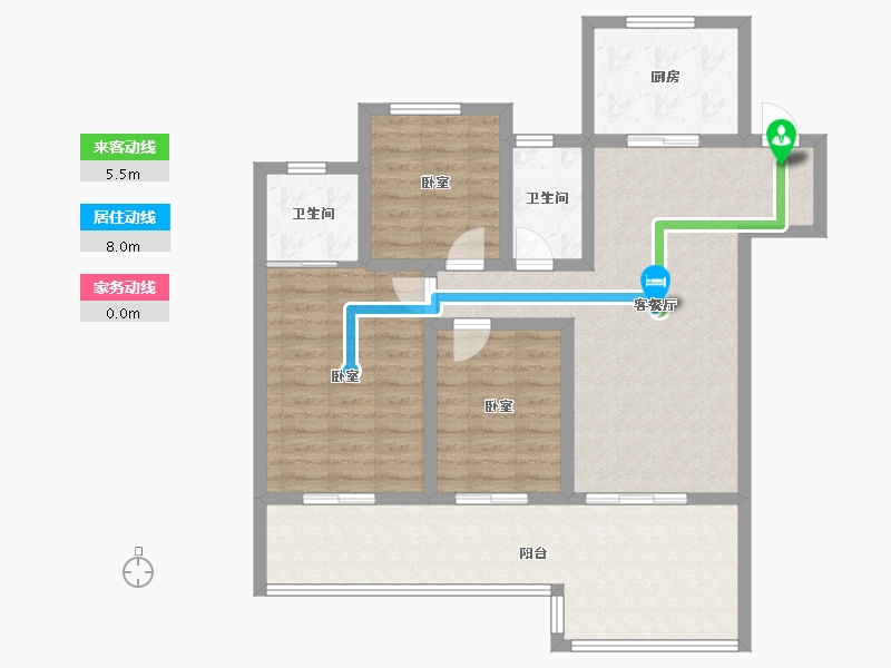 江苏省-镇江市-扬中吾悦广场·迎宾府-96.00-户型库-动静线