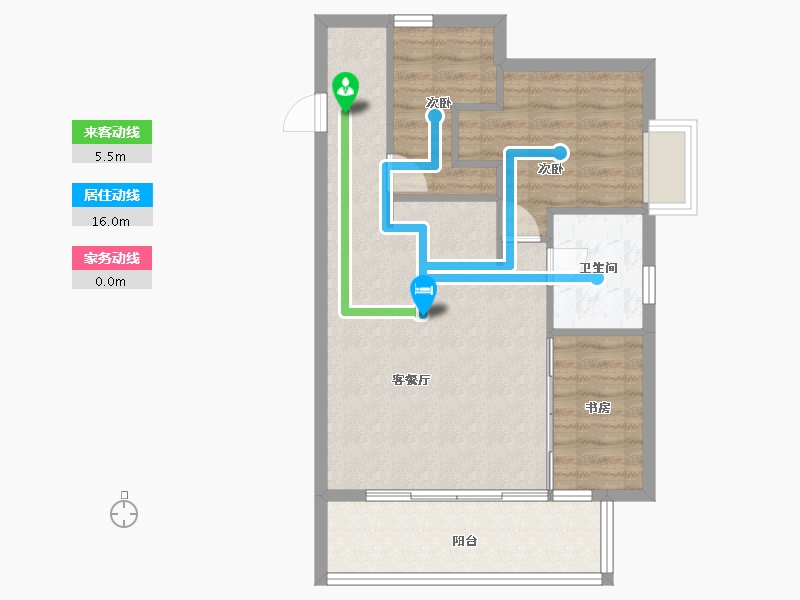 福建省-漳州市-高登喜岸二期-63.20-户型库-动静线