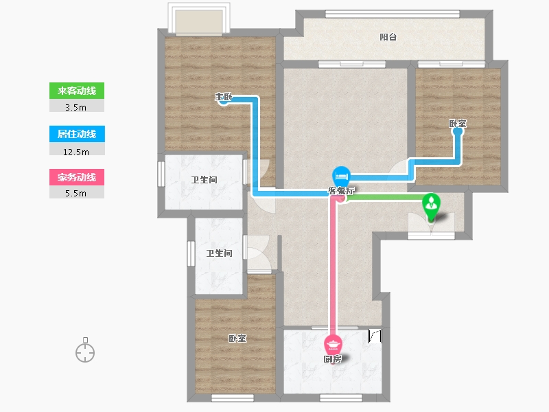 河北省-石家庄市-金科集美郡-103.80-户型库-动静线