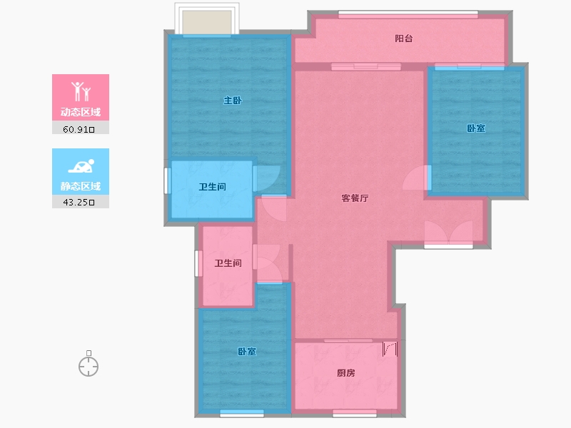 河北省-石家庄市-金科集美郡-103.80-户型库-动静分区