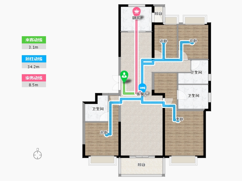 云南省-昆明市-昆明恒大君睿-170.40-户型库-动静线