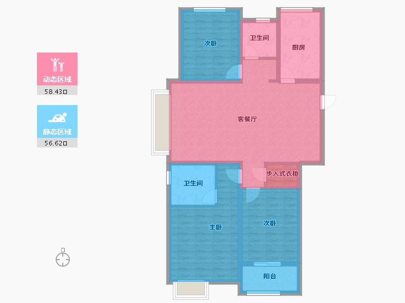 山东省-烟台市-国泰海韵华府-103.20-户型库-动静分区