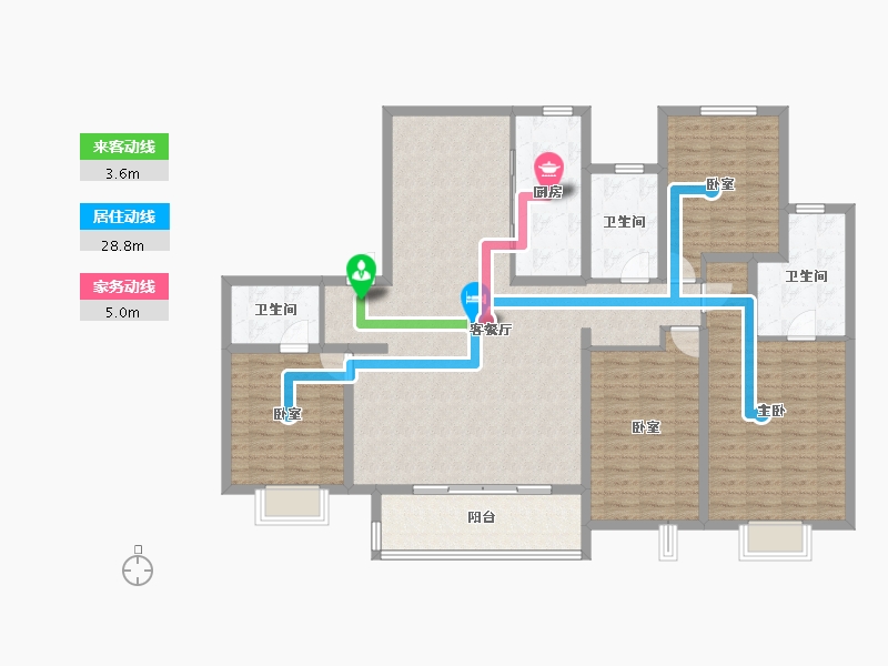 江苏省-镇江市-扬中吾悦广场·迎宾府-144.51-户型库-动静线