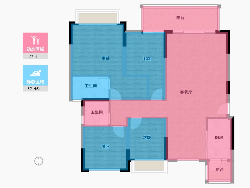 四川省-成都市-西溪里别院-104.09-户型库-动静分区