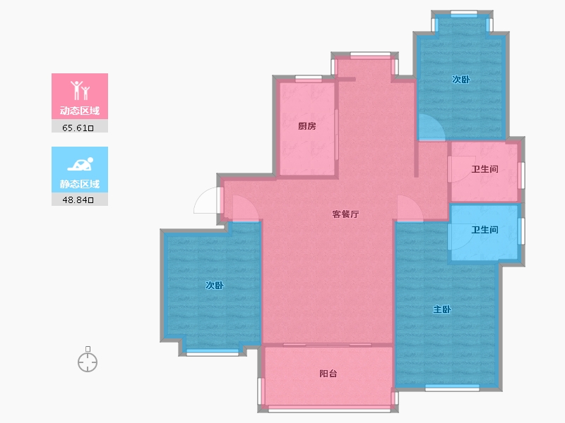 江苏省-徐州市-绿地世纪城二期-1150.00-户型库-动静分区