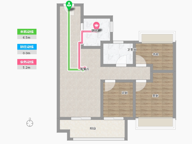 江苏省-宿迁市-华地学府宸樾-81.61-户型库-动静线