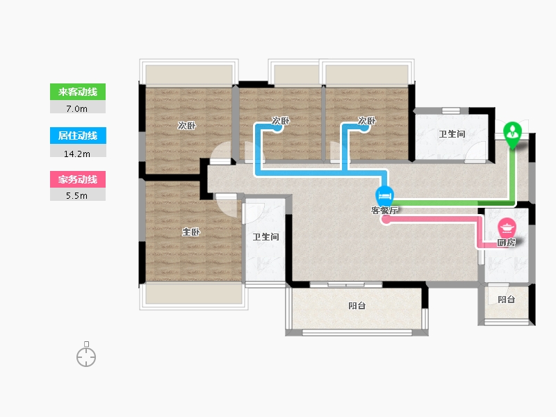 四川省-成都市-西宸春天-103.65-户型库-动静线