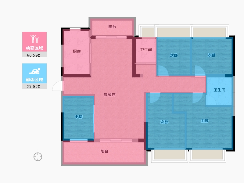 广东省-惠州市-碧桂园十里江南-109.88-户型库-动静分区