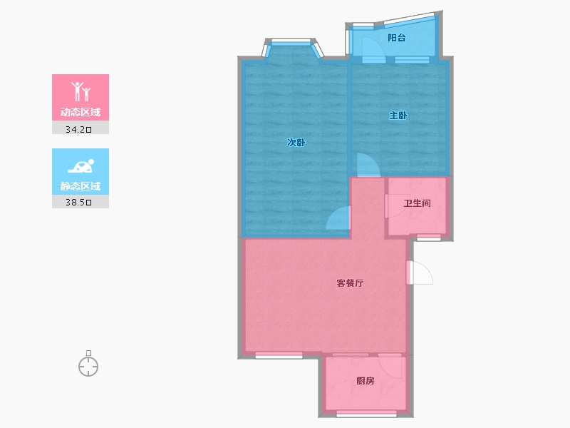 山东省-德州市-北苑新邸-72.00-户型库-动静分区