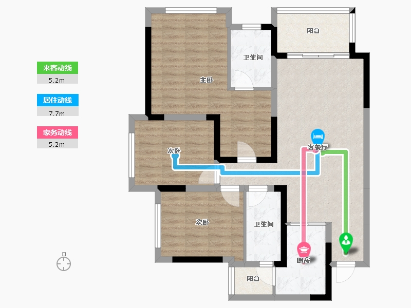 四川省-成都市-西宸春天-90.42-户型库-动静线