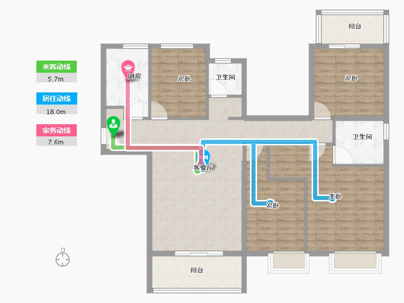 福建省-漳州市-领秀侨城-116.80-户型库-动静线