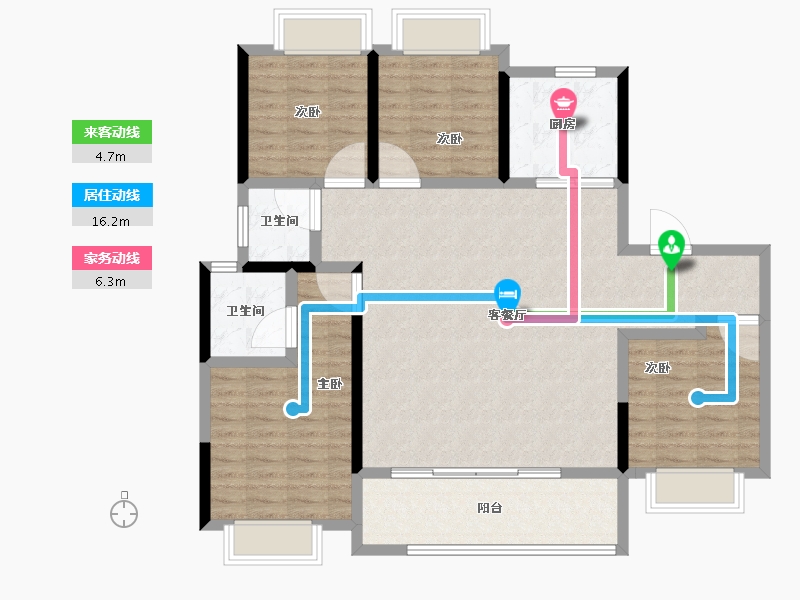 江苏省-宿迁市-融创时代未来城-114.41-户型库-动静线