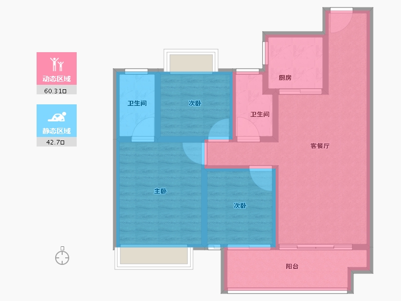 江苏省-宿迁市-华地学府宸樾-92.01-户型库-动静分区