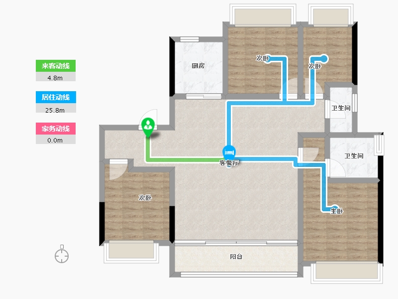 江苏省-宿迁市-融创黄河映-114.40-户型库-动静线