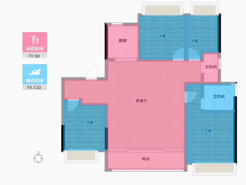 江苏省-宿迁市-融创黄河映-114.40-户型库-动静分区