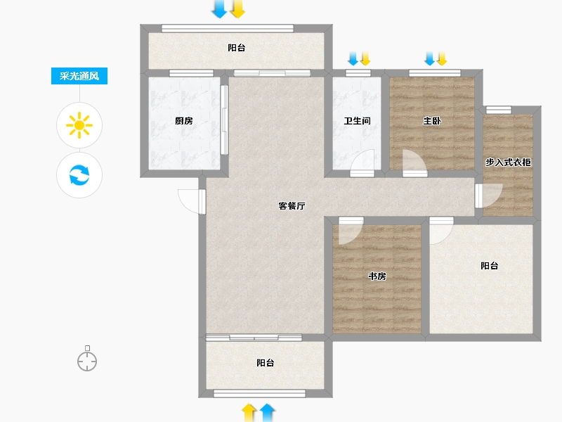 河南省-洛阳市-东陌映像-98.02-户型库-采光通风