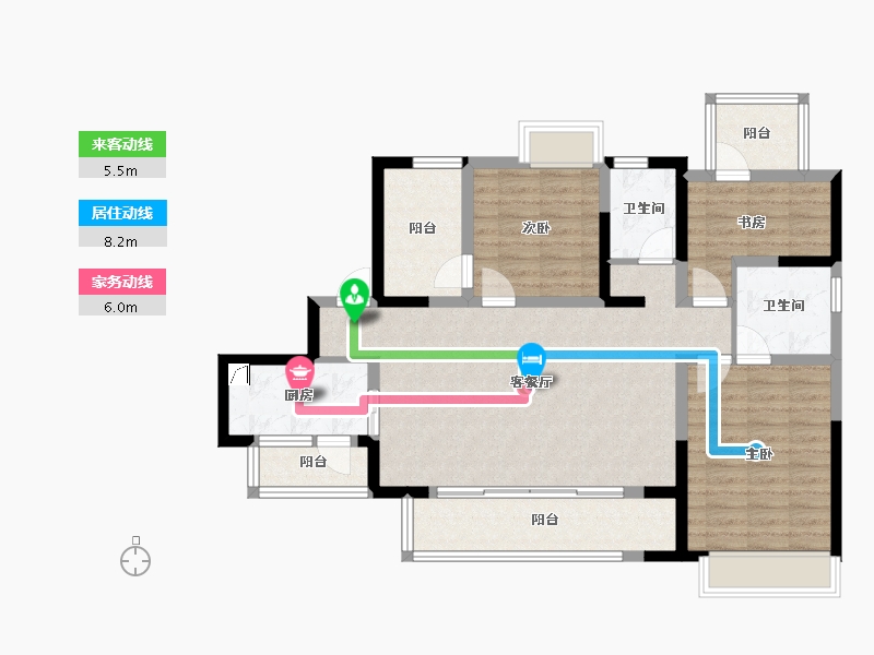 四川省-成都市-融创春风十里-99.06-户型库-动静线