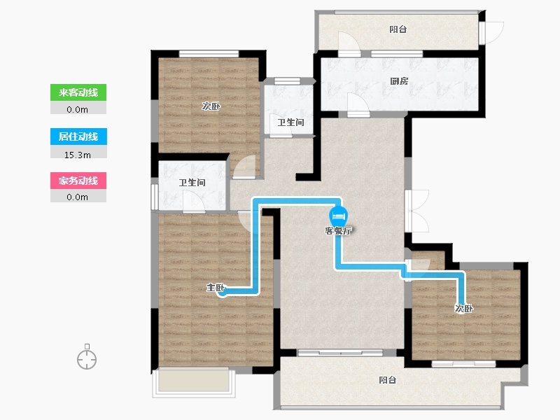 河南省-洛阳市-建业龙城-125.52-户型库-动静线