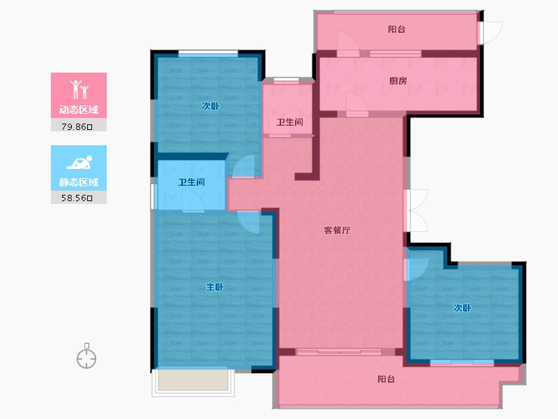 河南省-洛阳市-建业龙城-125.52-户型库-动静分区