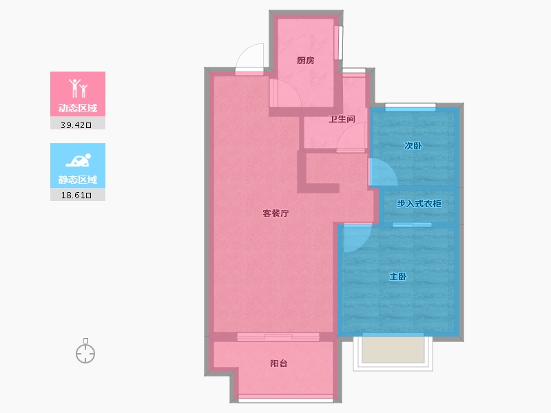 甘肃省-天水市-秦安令牌·玖号院-50.78-户型库-动静分区