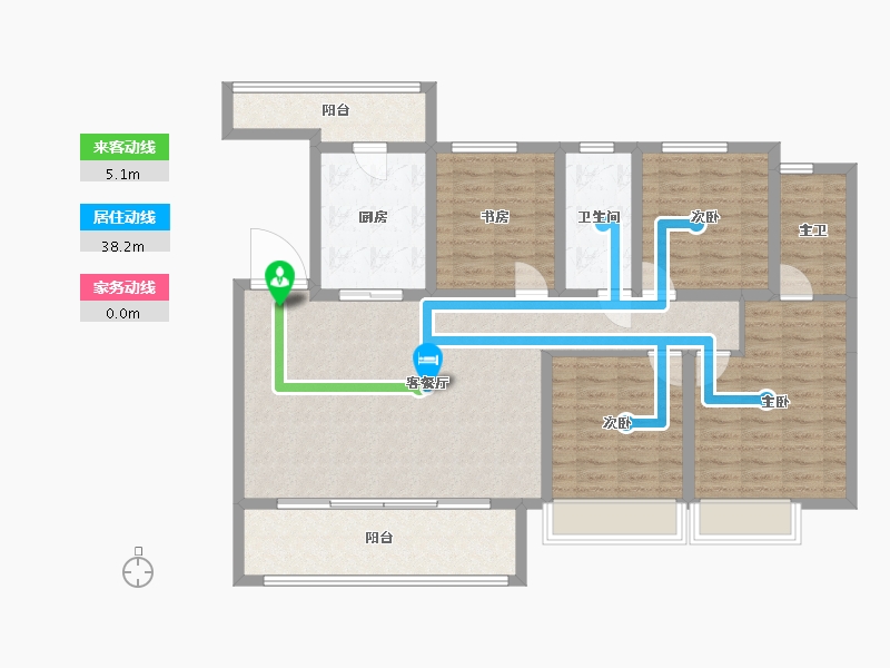 四川省-成都市-凤溪院子-116.07-户型库-动静线