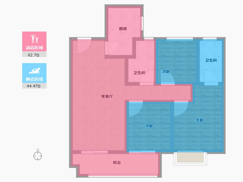 江苏省-宿迁市-宿迁天铂-95.00-户型库-动静分区