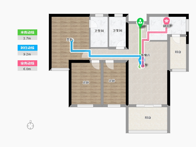 湖南省-湘潭市-星合世家-98.62-户型库-动静线