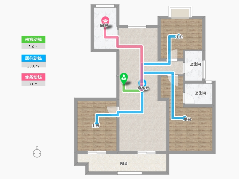 河南省-驻马店市-伟汇汝意府-107.20-户型库-动静线