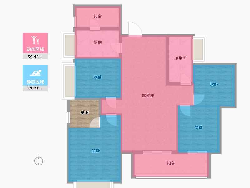 四川省-成都市-凤溪院子-109.03-户型库-动静分区