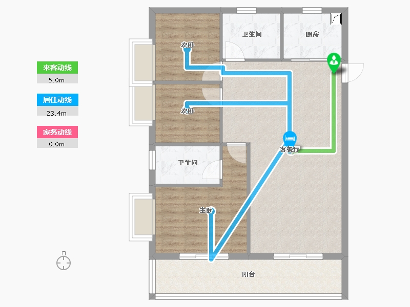 福建省-漳州市-高登喜岸二期-87.20-户型库-动静线