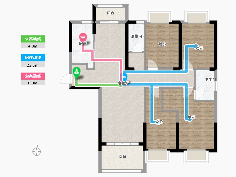 湖南省-湘潭市-​吉润华府-102.12-户型库-动静线