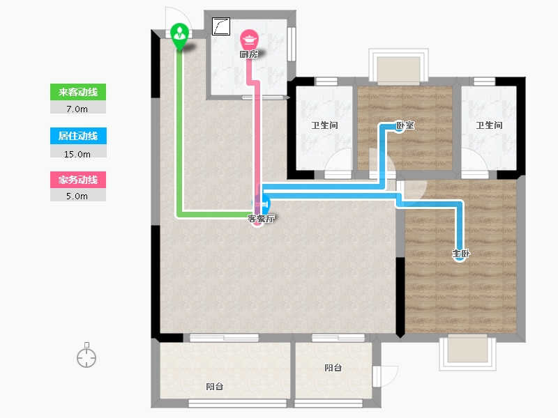 湖北省-襄阳市-中梁紫悦首府-88.20-户型库-动静线