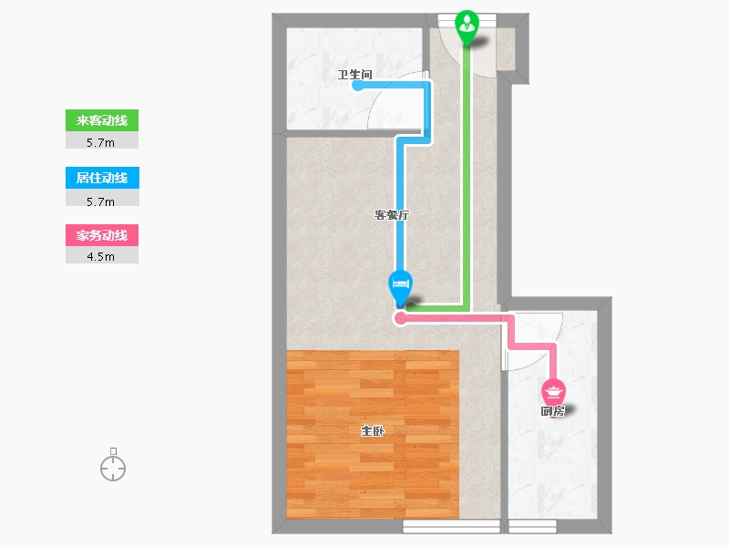 河南省-南阳市-七零公馆-40.80-户型库-动静线