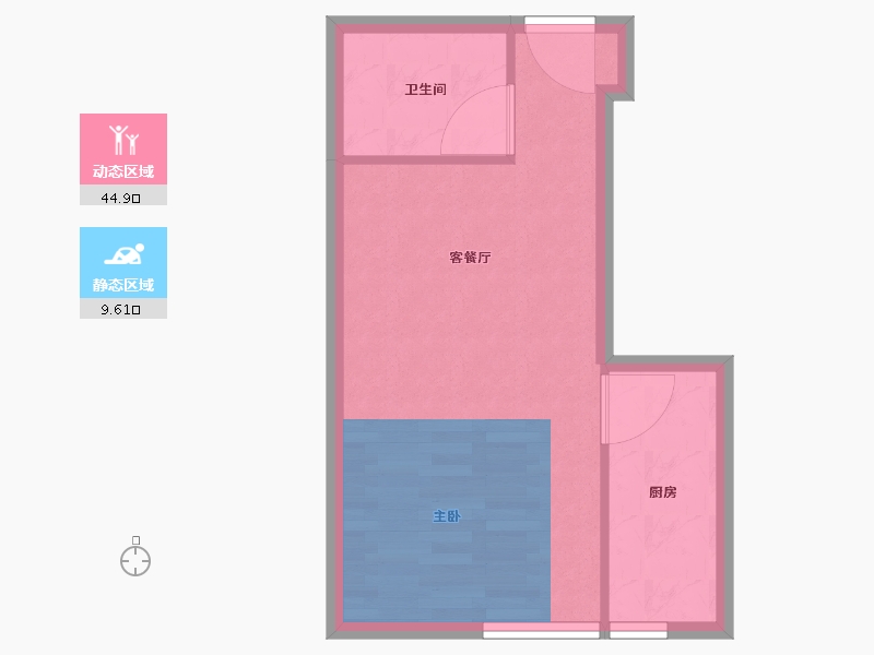 河南省-南阳市-七零公馆-40.80-户型库-动静分区