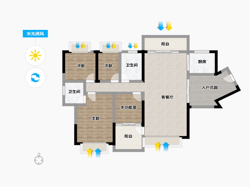 广东省-惠州市-恒福山语海-116.00-户型库-采光通风