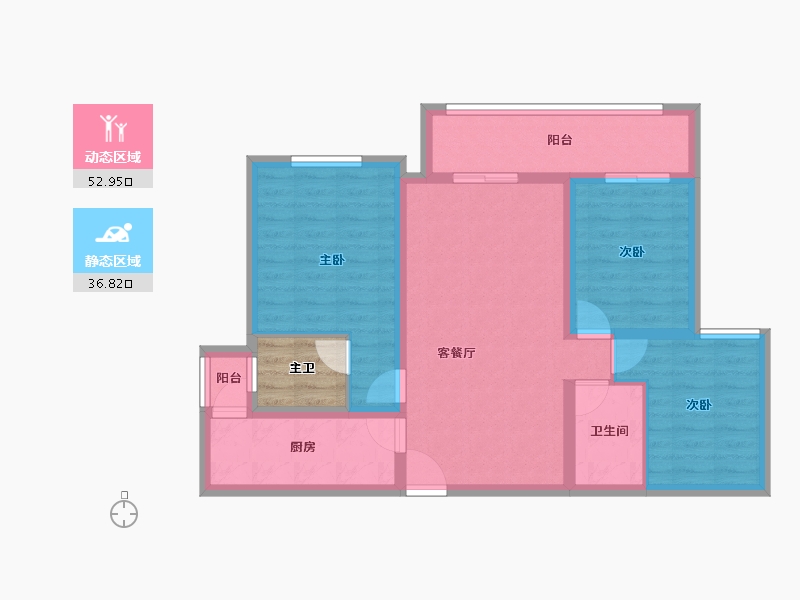 四川省-成都市-天府西苑-83.03-户型库-动静分区