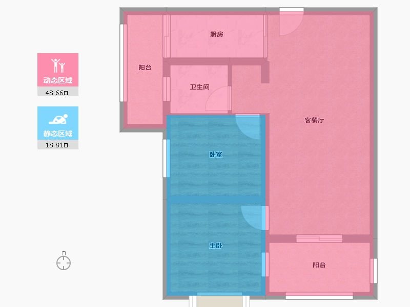 甘肃省-平凉市-愿景·芬芳源东区-59.44-户型库-动静分区