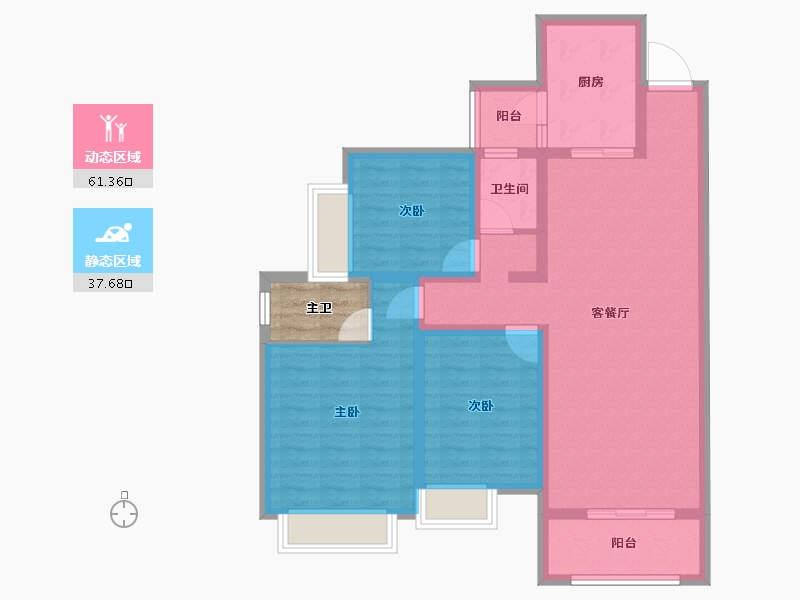 四川省-成都市-合谊万璟台-91.18-户型库-动静分区