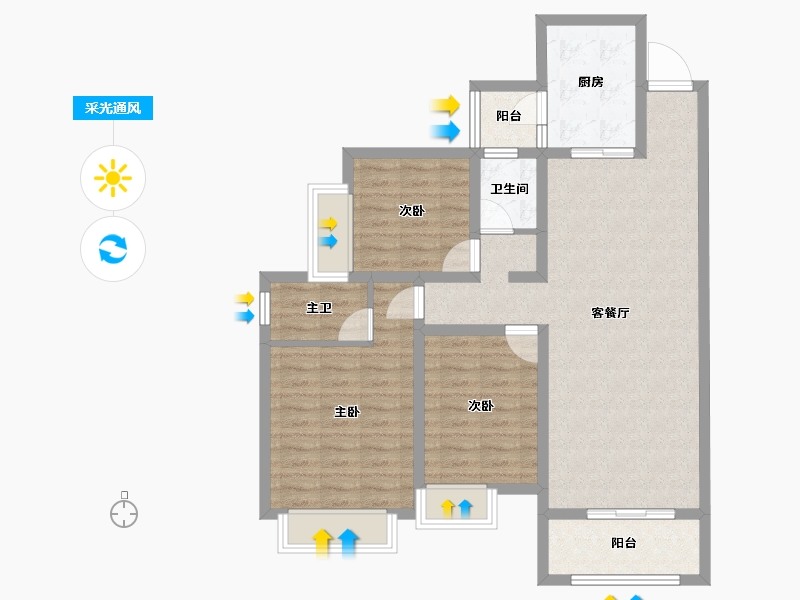 四川省-成都市-合谊万璟台-91.18-户型库-采光通风