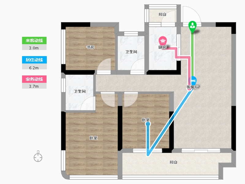 四川省-宜宾市-树高麓院-73.19-户型库-动静线